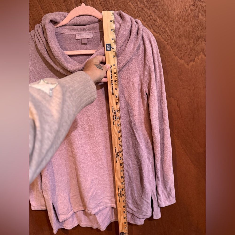 Barefoot Dreams Slouchy Pullover Sweater dusty Pink Size S - Picture 8 of 9